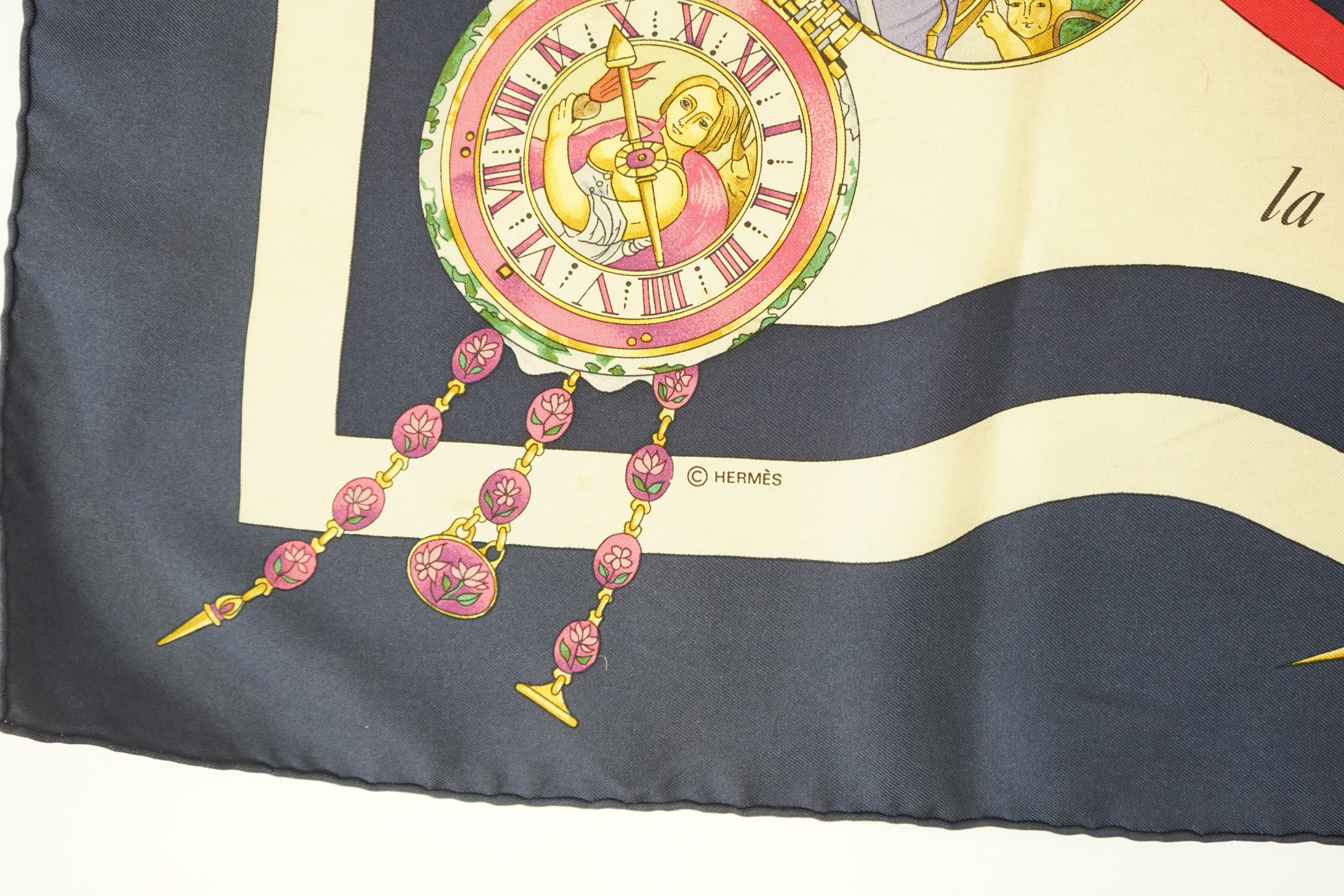 A Hermes scarf, La Ronde des Heures, boxed
